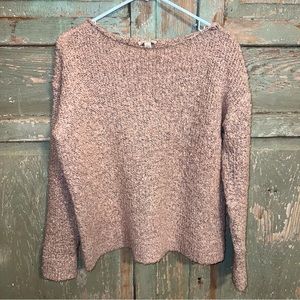 GAP Textured Sweater In Blush/Black